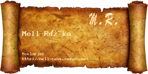 Mell Réka névjegykártya